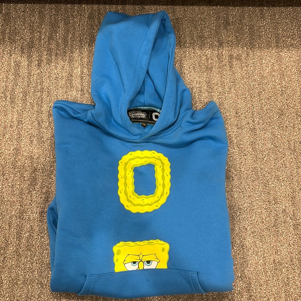 Blue Kids Hoodie with Yellow Graphic